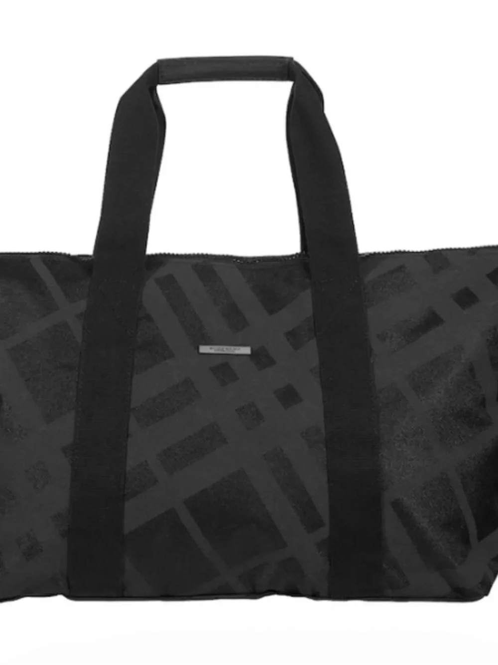 Burberry Black Geometric-Pattern Tote Bag